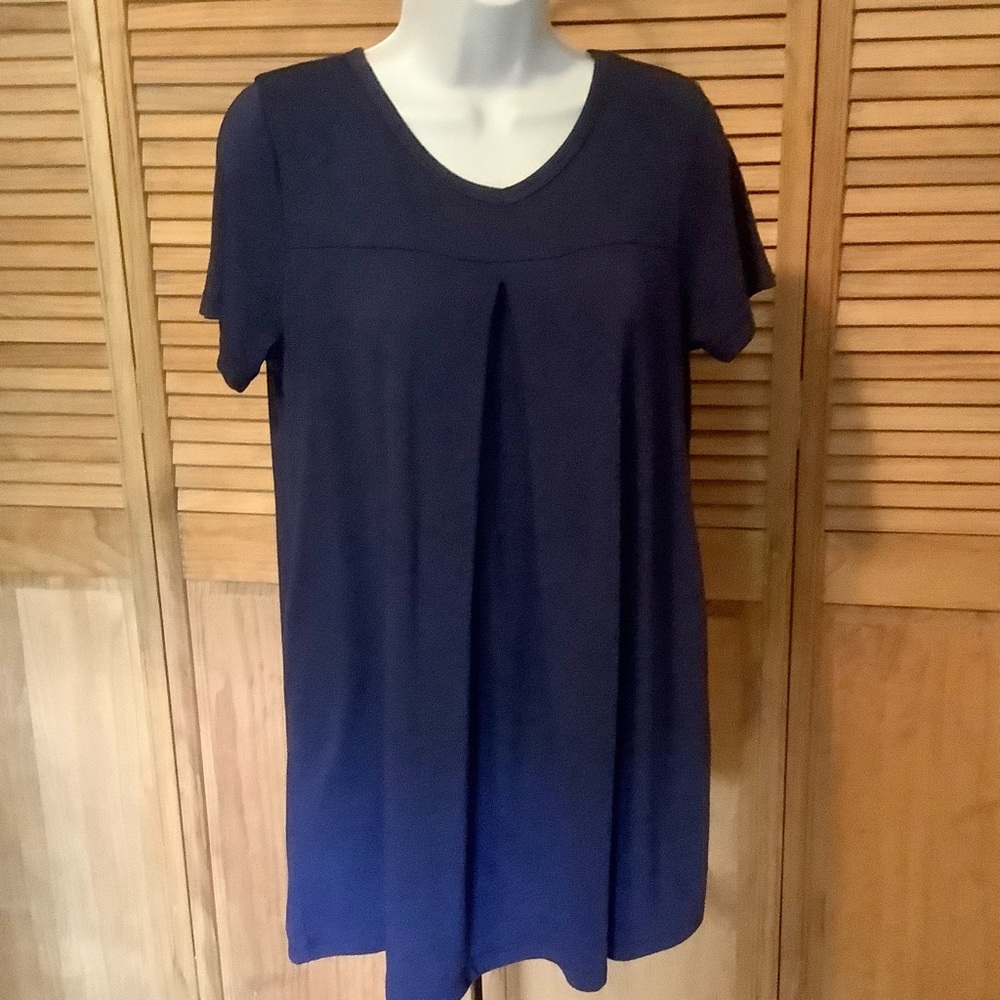 ☀️☀️Shop Basic USA short sleeve Navy Tee shirt Tunic Top Large